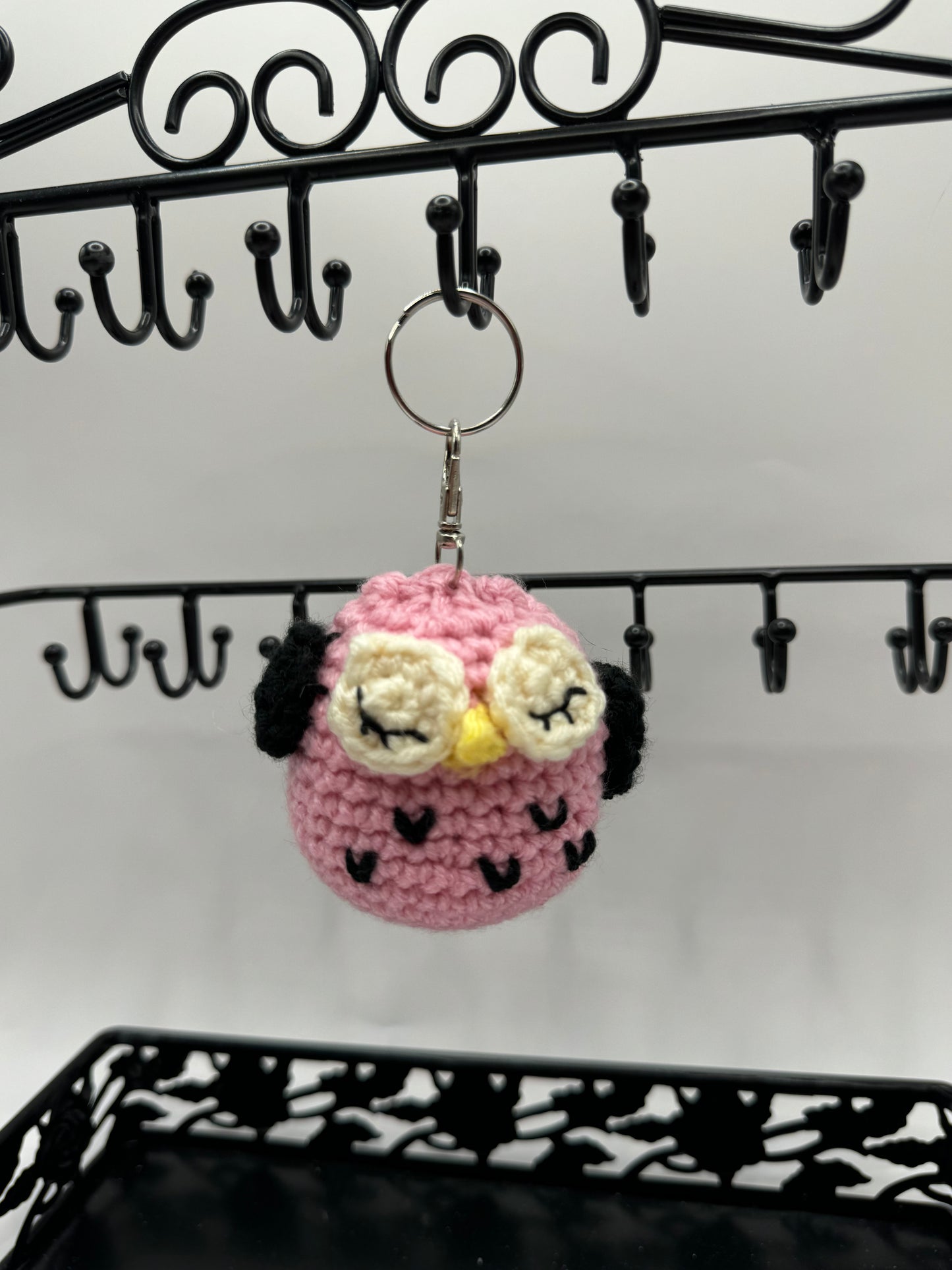 Sleepy Owl Keychain