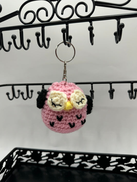 Sleepy Owl Keychain